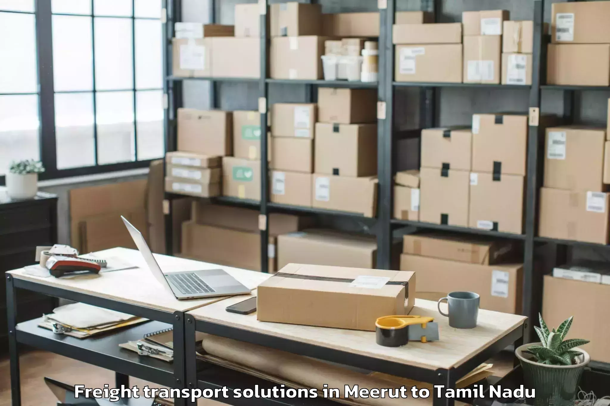 Top Meerut to Manappakkam Freight Transport Solutions Available